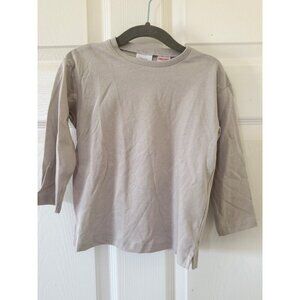 Zara Kids 18-24M Long Sleeve Top Taupe Gray